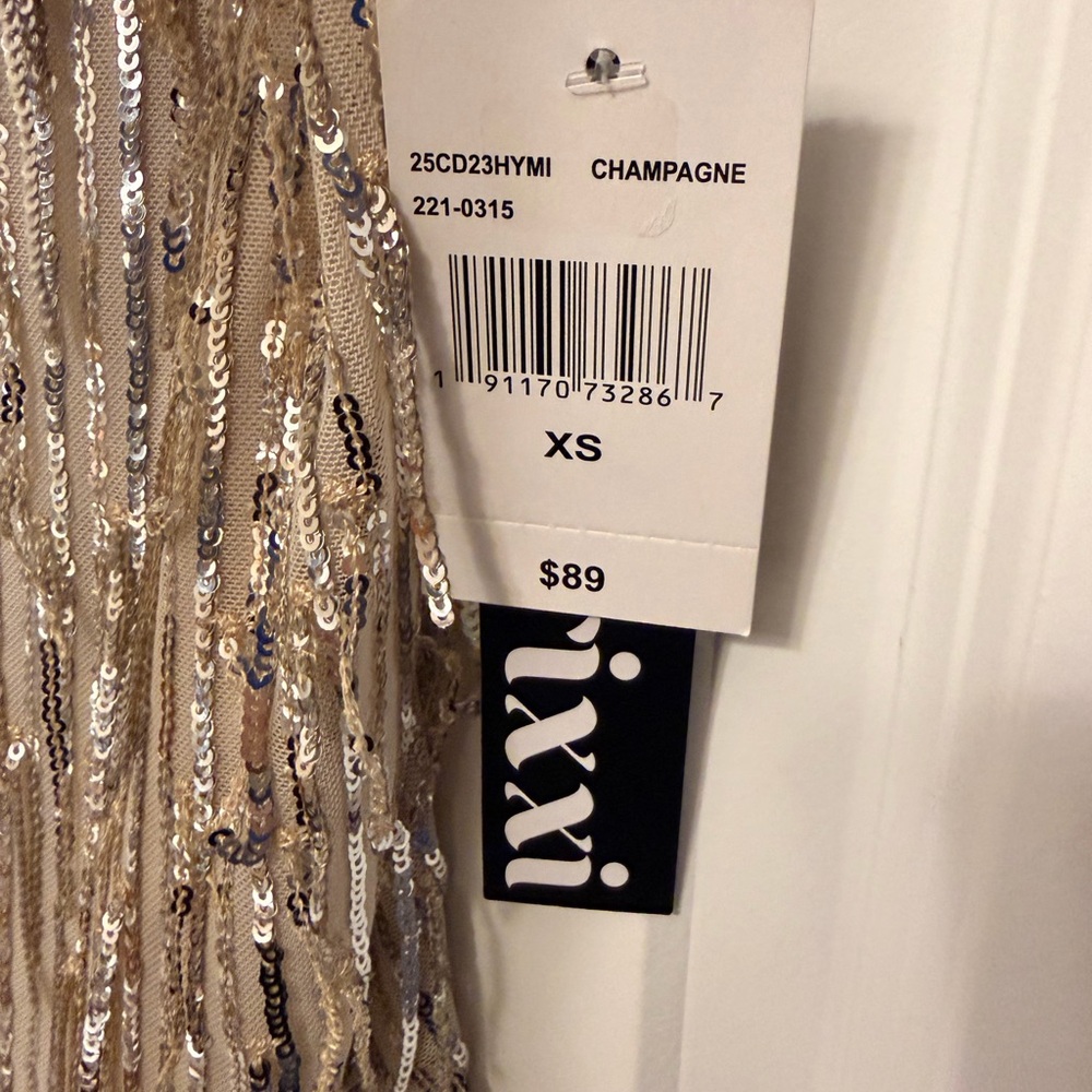 Trixxi Beige Sequin Dress - Picture 4 of 4